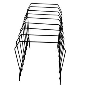 Black Wire Folder/Album Rack Stand with 8 Slots for Storage.Great Desk Organizer